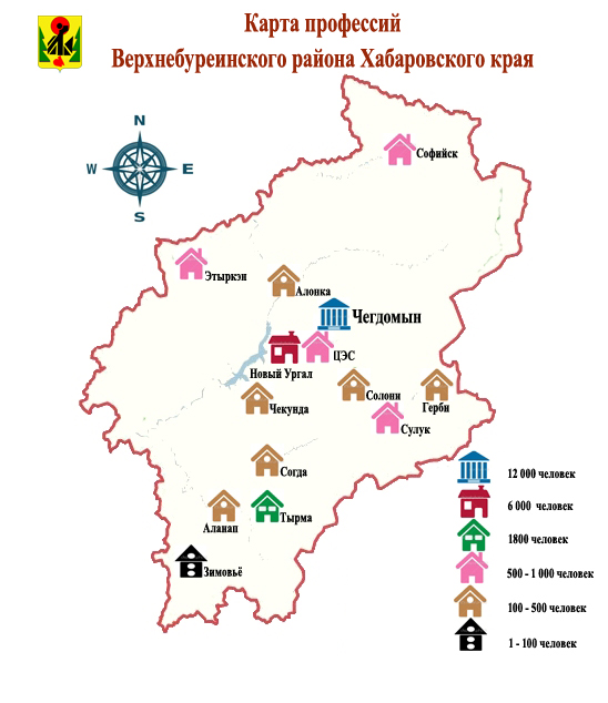 Карта россии чегдомын